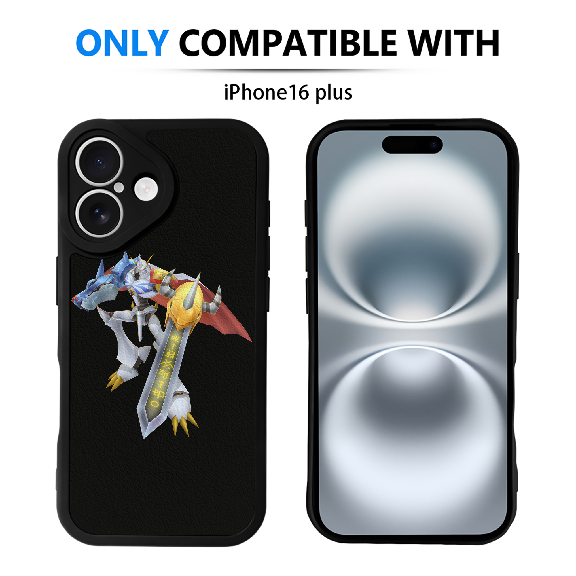 （画像用） Digimon デジタルモンスター/デジモン 【iPhone 16シリーズ対応】シリコンスマホケース（レザー調） 材質：シリコン